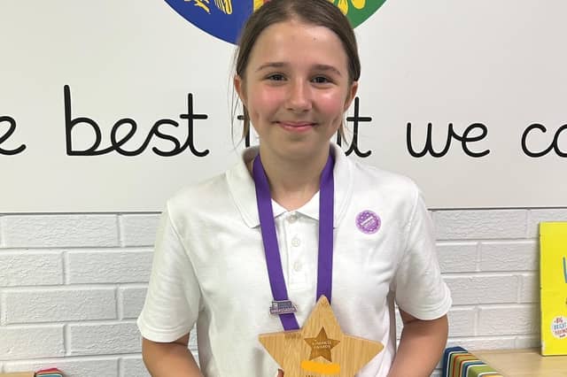 Ten-year-old Ava Dale, a pupil at Grimoldby Primary School in Louth, who has won an award for her kindness.