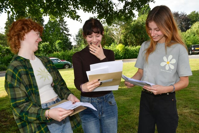 Pictured (from left) Lily Smith, 16, Patriycja Sochalka, 16, and Marta Ksiezyk, 16, of Boston.