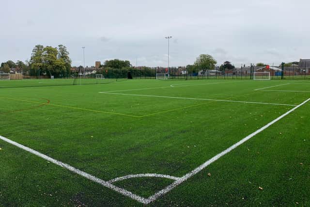 The 3G floodlit outdoor pitch can be used throughout the year .
