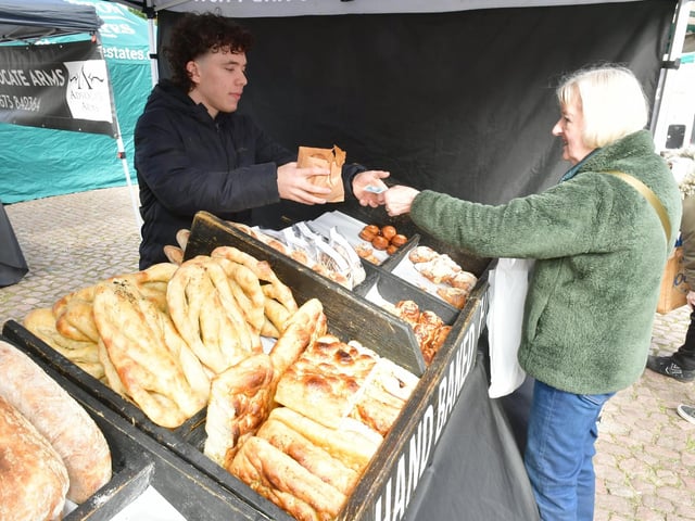 Lucas Willows of Vine Artisan Bakery with Sharon Lloyd of Middle Rasen. Photo: David Dawson