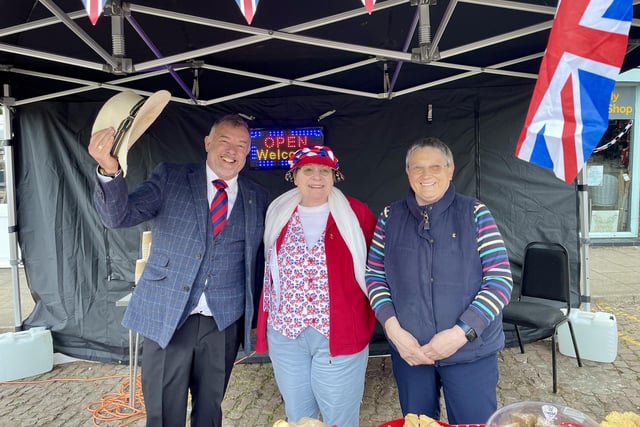 Entertainment at Market Rasen's VE Day event.