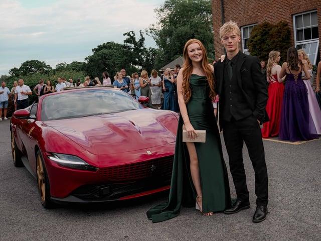 A Ferrari arrival.