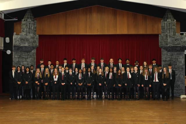 QEGS students at the prize giving.