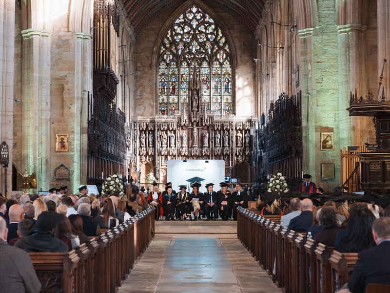 This is the fifth year Boston College has held a Higher Education Graduation Ceremony at St Botolph’s Church.