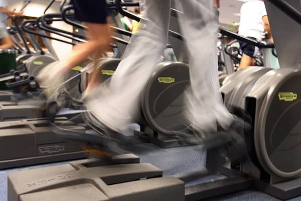 Gym members exercising in a Newcastle gym.