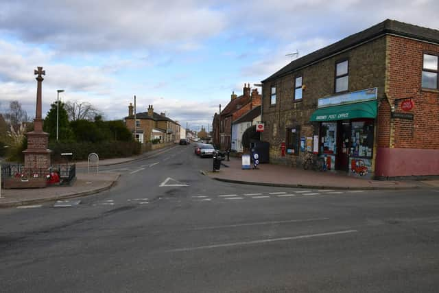 Double yellow lines painted in Bardney near the Post office.