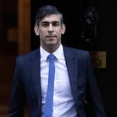 LONDON, ENGLAND - JANUARY 18: Britain's Prime Minister, Rishi Sunak, leaves 10 Downing Street to attend Prime Minister's Questions in the House of Commons on January 18, 2023 in London, England. (Photo by Dan Kitwood/Getty Images)