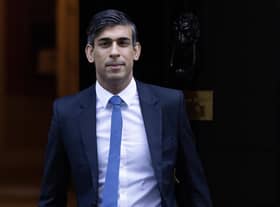 LONDON, ENGLAND - JANUARY 18: Britain's Prime Minister, Rishi Sunak, leaves 10 Downing Street to attend Prime Minister's Questions in the House of Commons on January 18, 2023 in London, England. (Photo by Dan Kitwood/Getty Images)