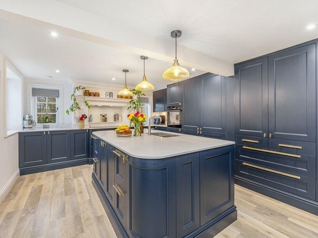 A closer look at the kitchen area of the open-plan area.