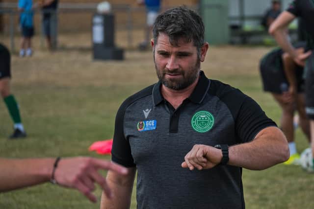 Disappointed Sleaford boss Jamie McGhee - photo by Thomas Gibbons Media.