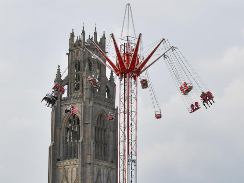 One of the more hair-raising rides at the May Fair.