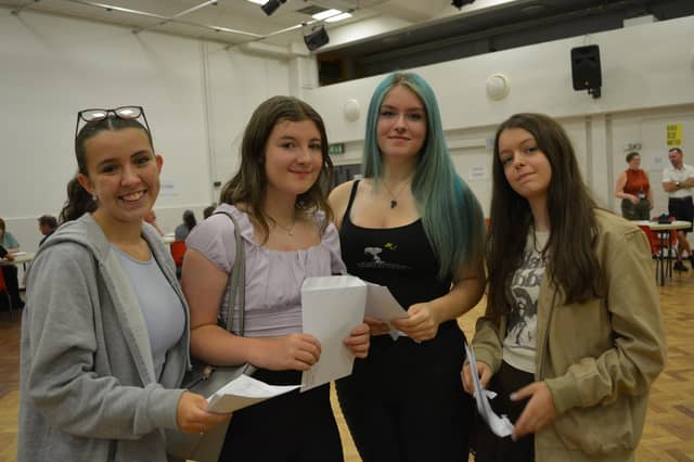 From left: Katie Flynn, who is off to study Level 3 Childcare at North Lincolnshire College; Katie Mackinder, who will be studying hospitality and catering at Lincoln College; Phoebe Gleadall, who will be studying animal behaviour management at Riseholme; and Kelsie Dawson, who is heading to Franklin College for A-levels in English literature and criminology.