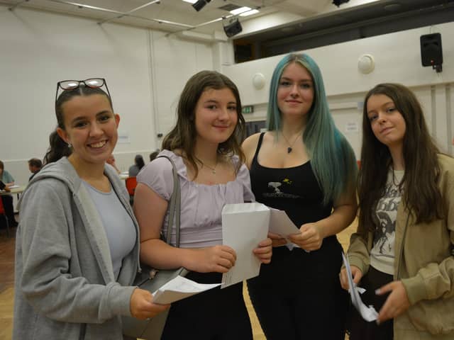 From left: Katie Flynn, who is off to study Level 3 Childcare at North Lincolnshire College; Katie Mackinder, who will be studying hospitality and catering at Lincoln College;  Phoebe Gleadall, who will be studying animal behaviour management at Riseholme; and Kelsie Dawson, who is heading to Franklin College for A-levels in English literature and criminology.