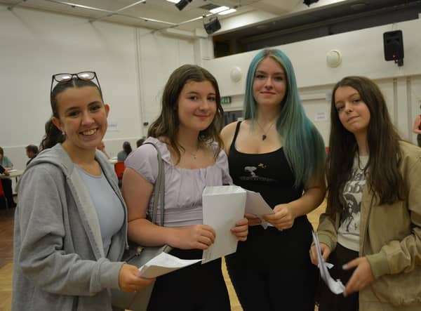 From left: Katie Flynn, who is off to study Level 3 Childcare at North Lincolnshire College; Katie Mackinder, who will be studying hospitality and catering at Lincoln College;  Phoebe Gleadall, who will be studying animal behaviour management at Riseholme; and Kelsie Dawson, who is heading to Franklin College for A-levels in English literature and criminology.