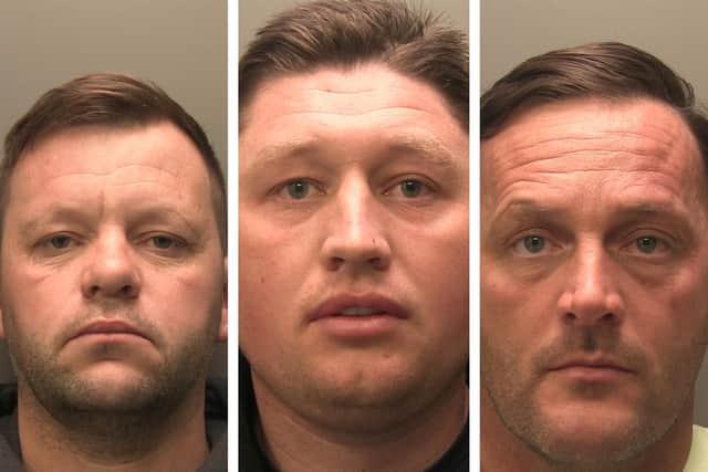 Hare coursers, L-R - John Langan, Shane Hooton and Thomas Jaffray. Photos: Lincs Police