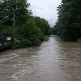 The canal at the Riverhead during Louth floods.