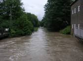 The canal at the Riverhead during Louth floods.