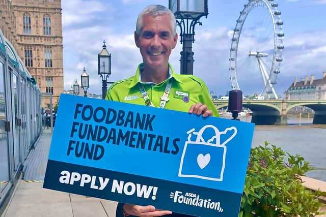 Asda Boston's Stephen Bromby prepares for the launch of the Asda Foundation Foodbank Fundamentals Fund on Tuesday, September 8.