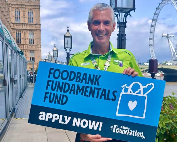 Asda Boston's Stephen Bromby prepares for the launch of the Asda Foundation Foodbank Fundamentals Fund on Tuesday, September 8.