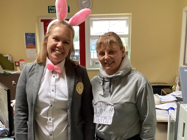 Kirkby la Thorpe School staff in costume for World Book Day.