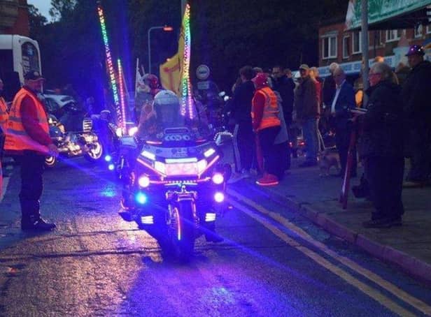 Skegness Light Parade is roaring into town.