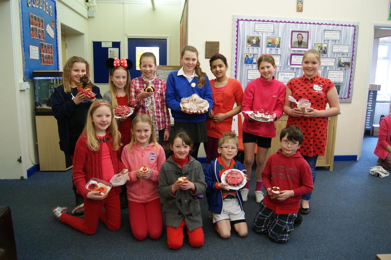 Children at Caistor Primary School enjoyed a non uniform day and made cakes to sell to raise money for Red Nose Day 2013.