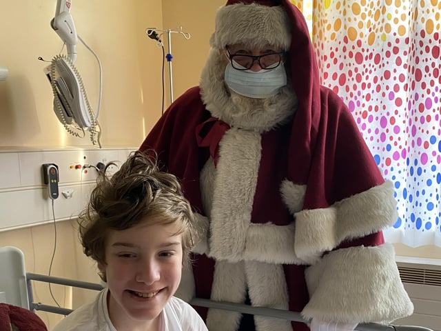 Bigger children were pleased to see Santa too. Photo: ULHT