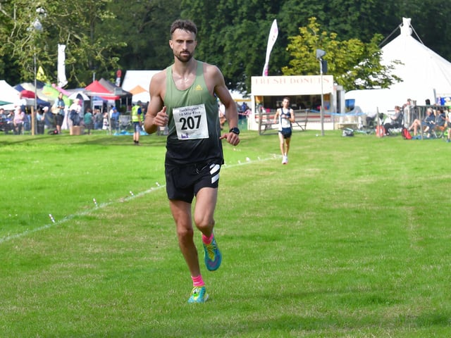 3rd runner to finish the 10 mile road race, Marcus Chesterton of Sleaford