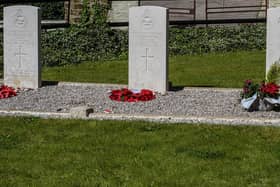 The graves of John Edward, Sam Isherwood and Tom Price in Leulingham churchyard.