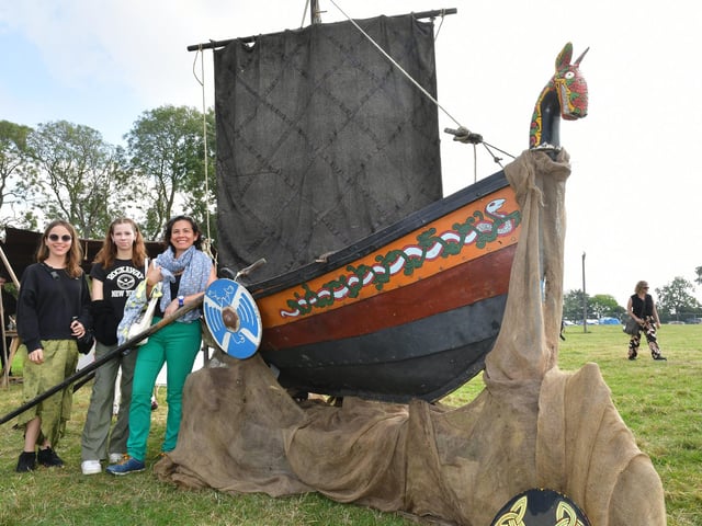 L-R Julia Feitosa, Olivia Mcgruer 15 and Katrina McGruer of Folkingham