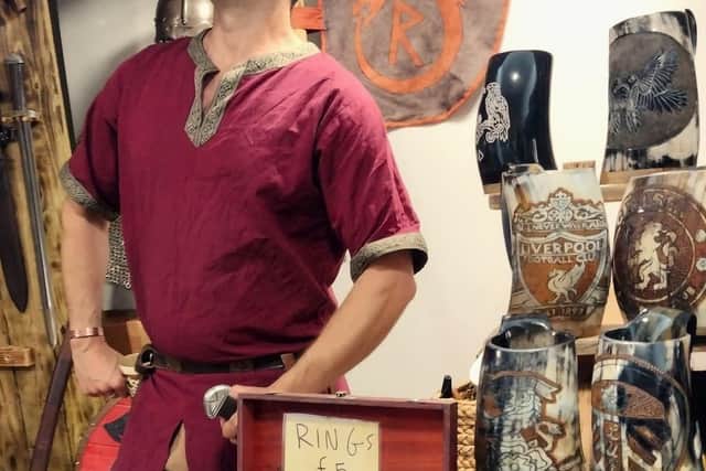 One of the traders to be found at the Lincoln Medieval Market