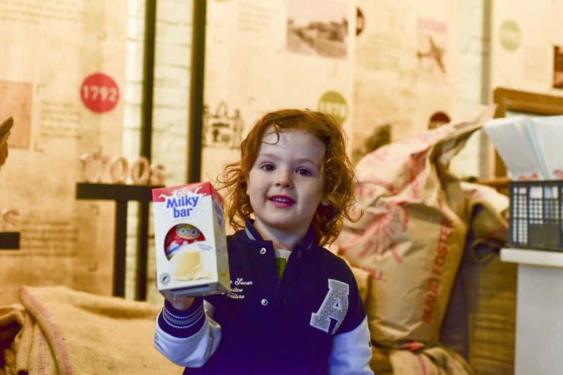 Sebastian Evans-Smith, aged three, finds an egg. Photo: Holly Parkinson