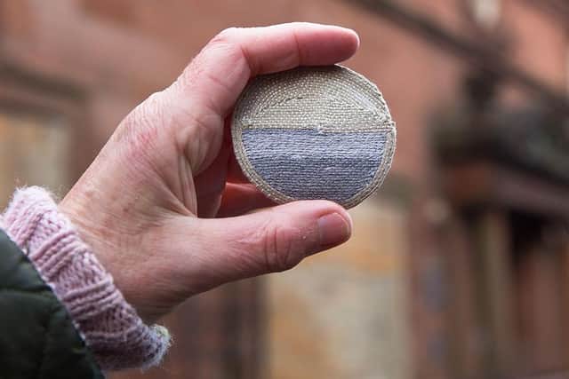 A Guild of Commoning badge by Deirdre Nelson. Photo: Eoin Carey
