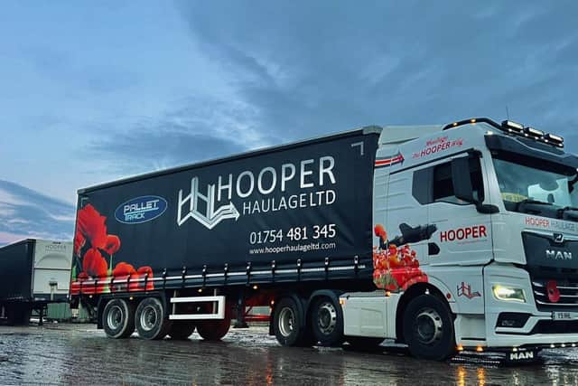 Hooper Haulage’s Avro Lancaster livery, in honour of founder Sam Hooper’s grandfather Frederick.