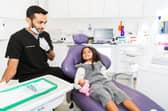 Child having a check up at a Magic Dentist Fun Day
