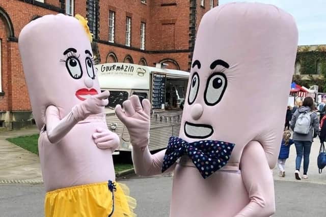 Meet Mr and Mrs Sausage at the festival.