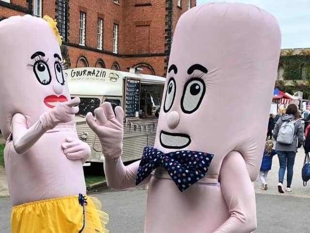 Meet Mr and Mrs Sausage at the festival.