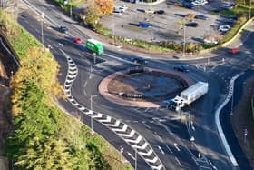 The new A16 Marsh Lane roundabout in Boston.