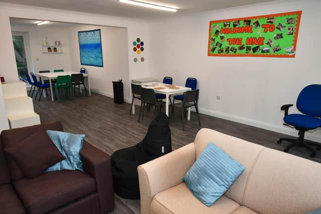 The Hive's common area.