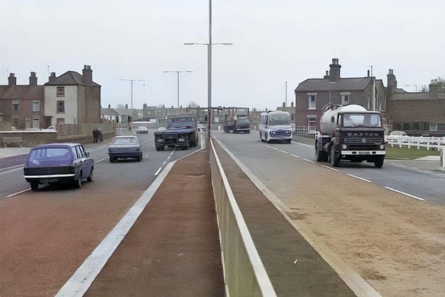 The colourisation process suggests a less-than spotless road surface.