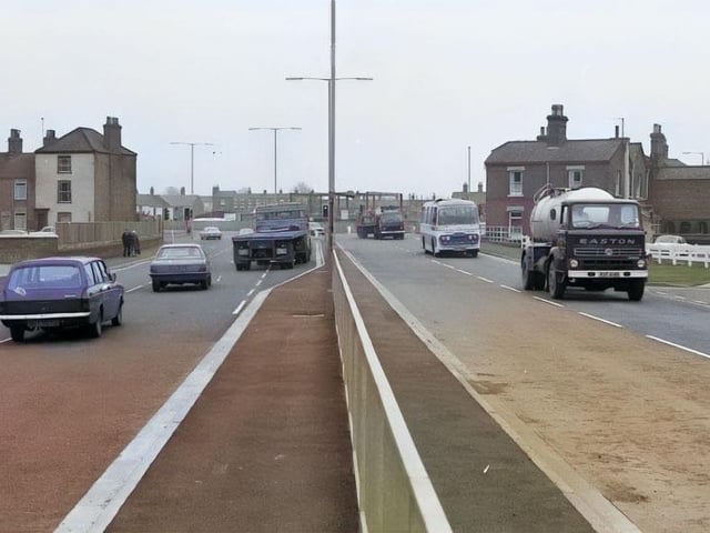 The colourisation process suggests a less-than spotless road surface.