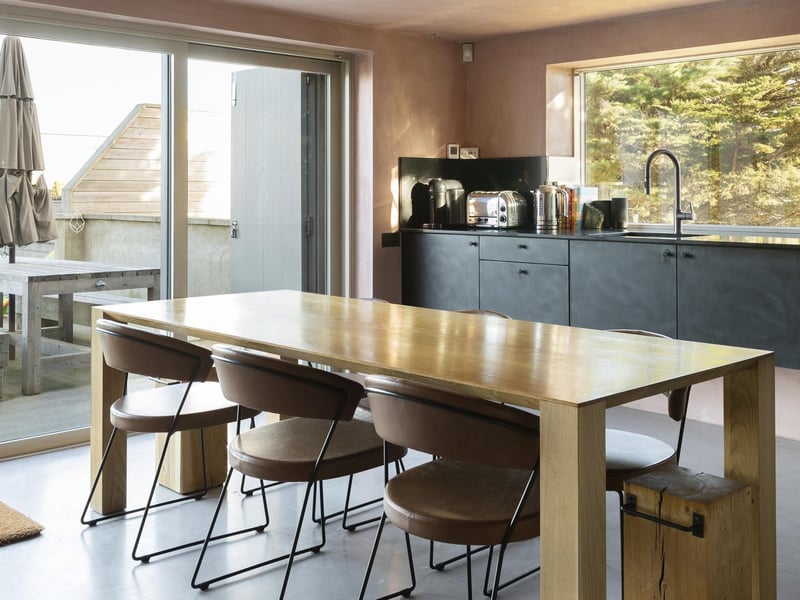 Part of the kitchen/dining room.