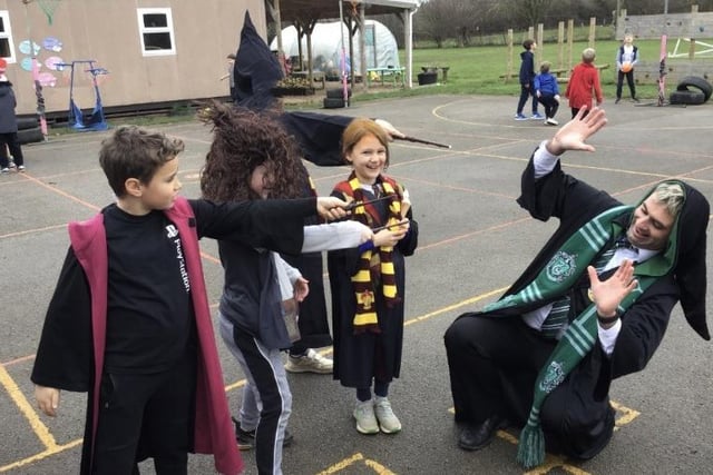 Staff and pupils got in on the act for World Book Day at Leadenham Primary Academy.