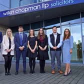 Left to right - Angela English, Learning & Development Business Partner, Harry Fox, Caitlin Bellamy, Jacob Houltby, Rebecca Jex, Sophie Emms, Reece Townsend and Lisa Boileau, Partner.
