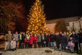 The lighting ceremony at Horncastle's Tree of Light in 2022.