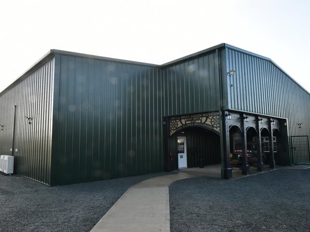 The exterior of the new events building.