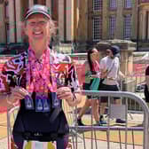 Michyla Clark after her five triathlons.