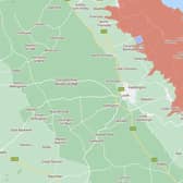 Climate Central shows huge swathes of Lincolnshire under threat from flooding by 2030. | Image: Climate Central