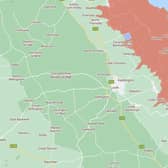 Climate Central shows huge swathes of Lincolnshire under threat from flooding by 2030. | Image: Climate Central
