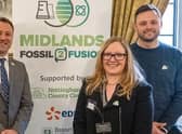 Brendan Clarke-Smith, MP for Bassetlaw and Rachael Glaving, EDF commercial director